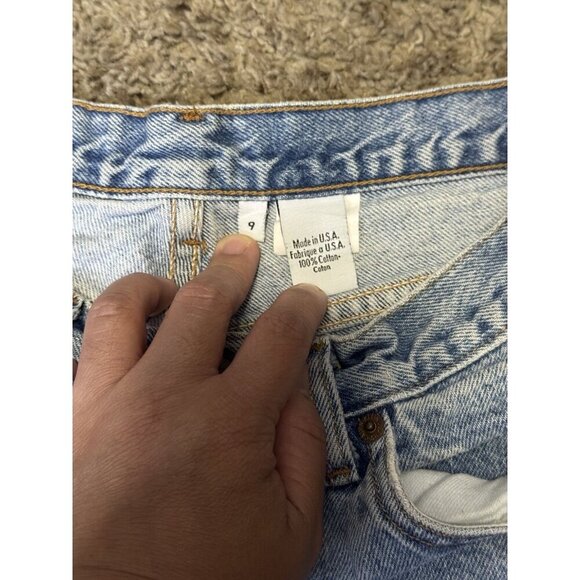 CALVIN KLEIN Vintage 90s Y2k Cut-Off Denim Jean Shorts High Rise Sz 9/27 USA - Picture 3 of 8